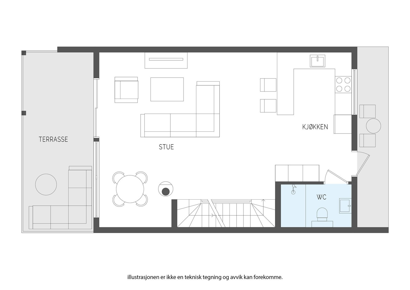 Plantegning 1. etasje Galleribilde