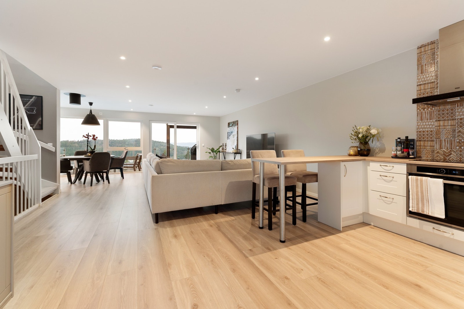 Den åpne løsningen gir full møbleringsfrihet Galleribilde