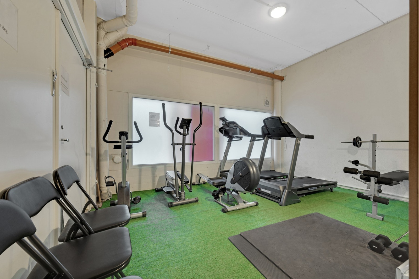 Trivelig med mulighet til å trene på felles treningsrom. Galleribilde