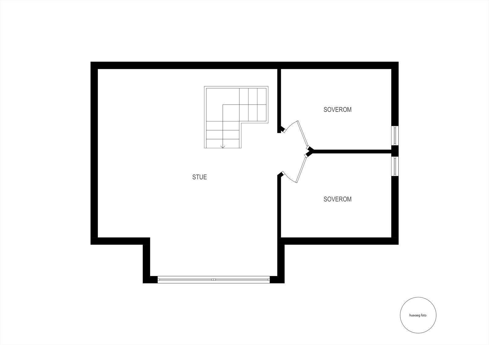 Oppe har du en genial etasje for ungdommen eller besøk. Galleribilde