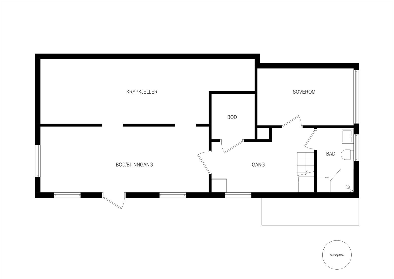 I undertasjen er det innredet med soverom, bad og skistall/verksted med utgang. (Ikke byggemeldt/søkt om til Sirdal kommune.) Galleribilde