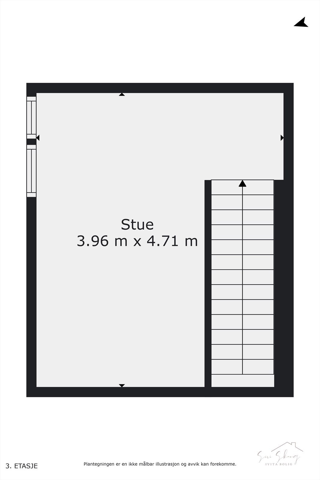 Plantegning i 2D av 3.etg. Galleribilde