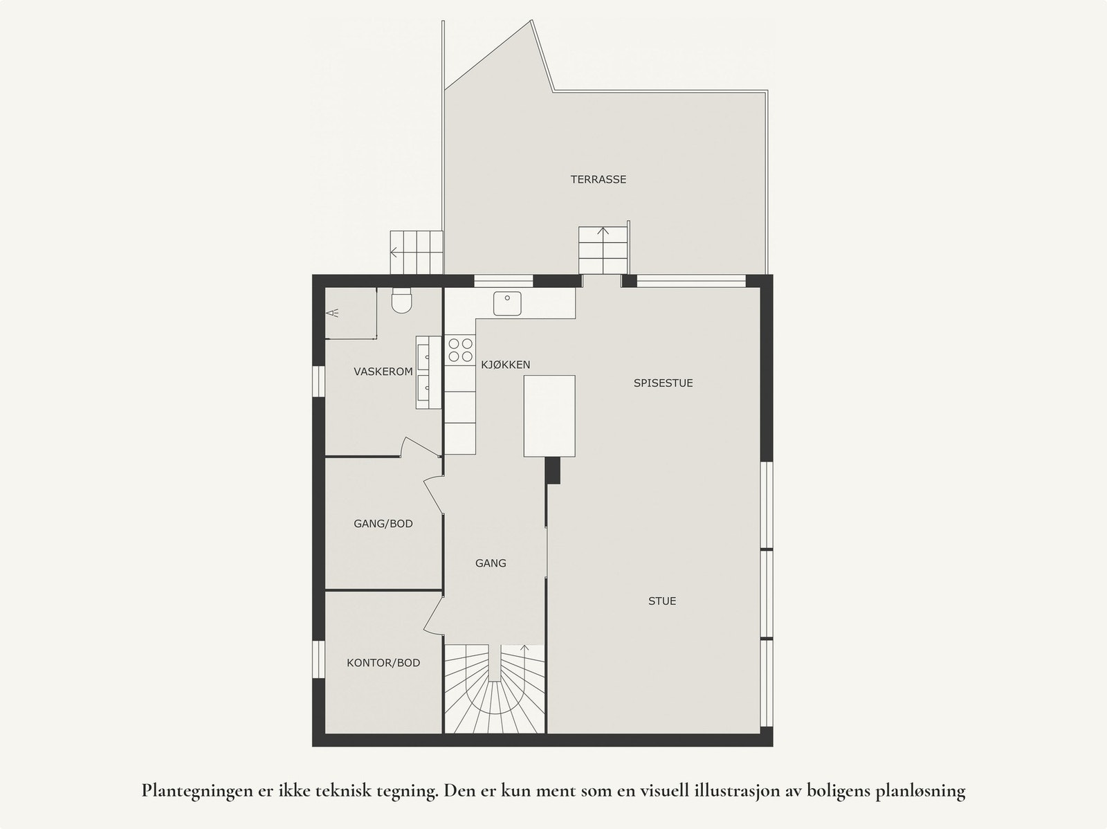 Planskisse 1. etasje. Galleribilde