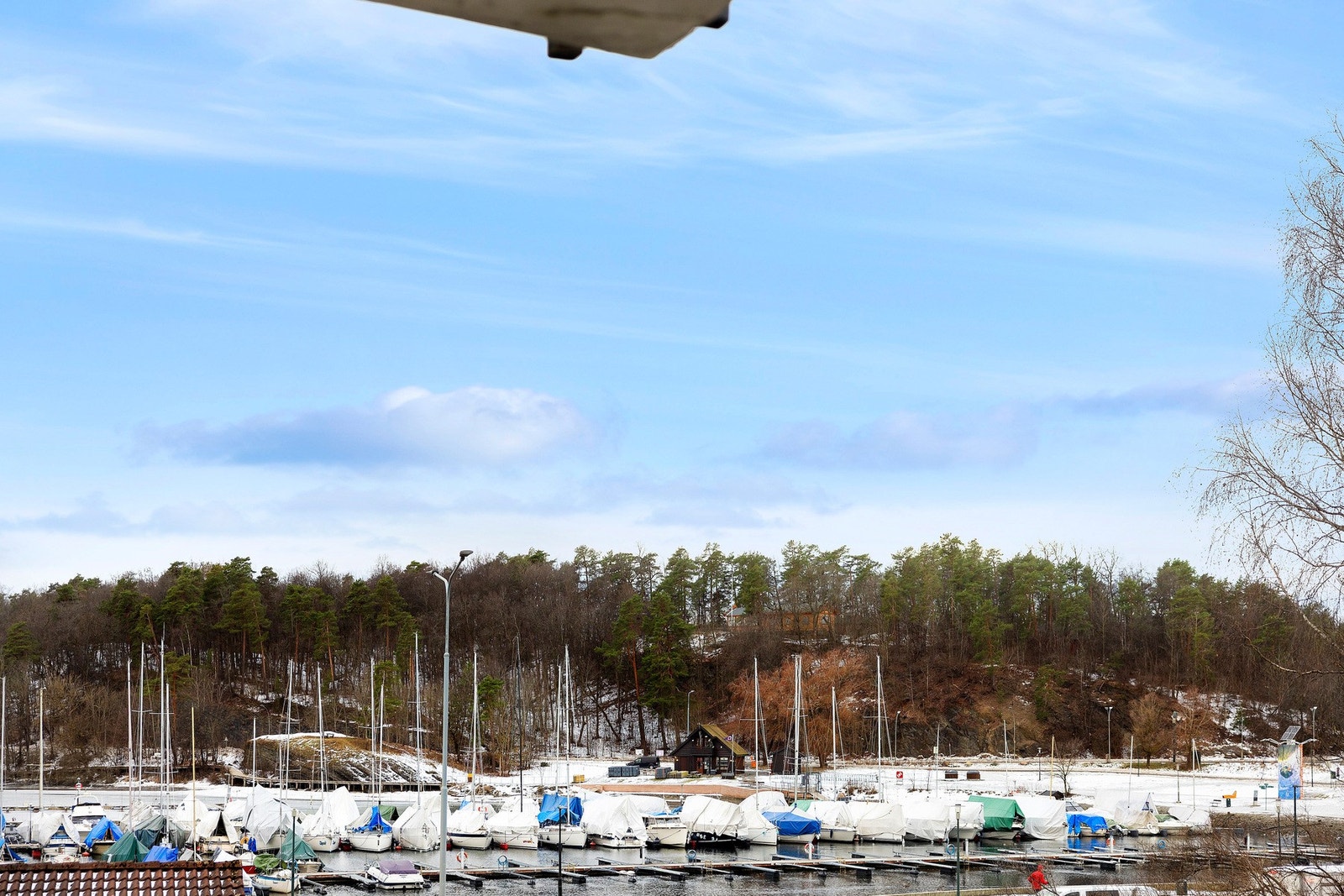 Nydelig utsikt fra terrassen. Galleribilde