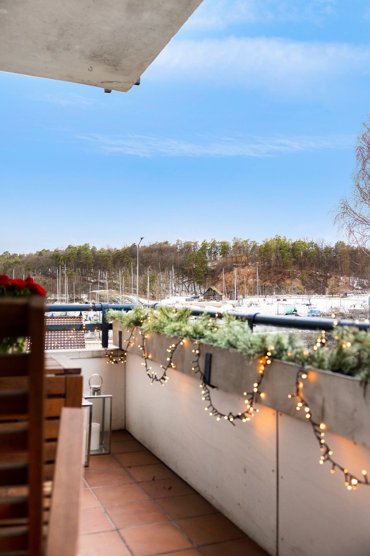 Nærbilde av utsikt fra terrassen. Galleribilde