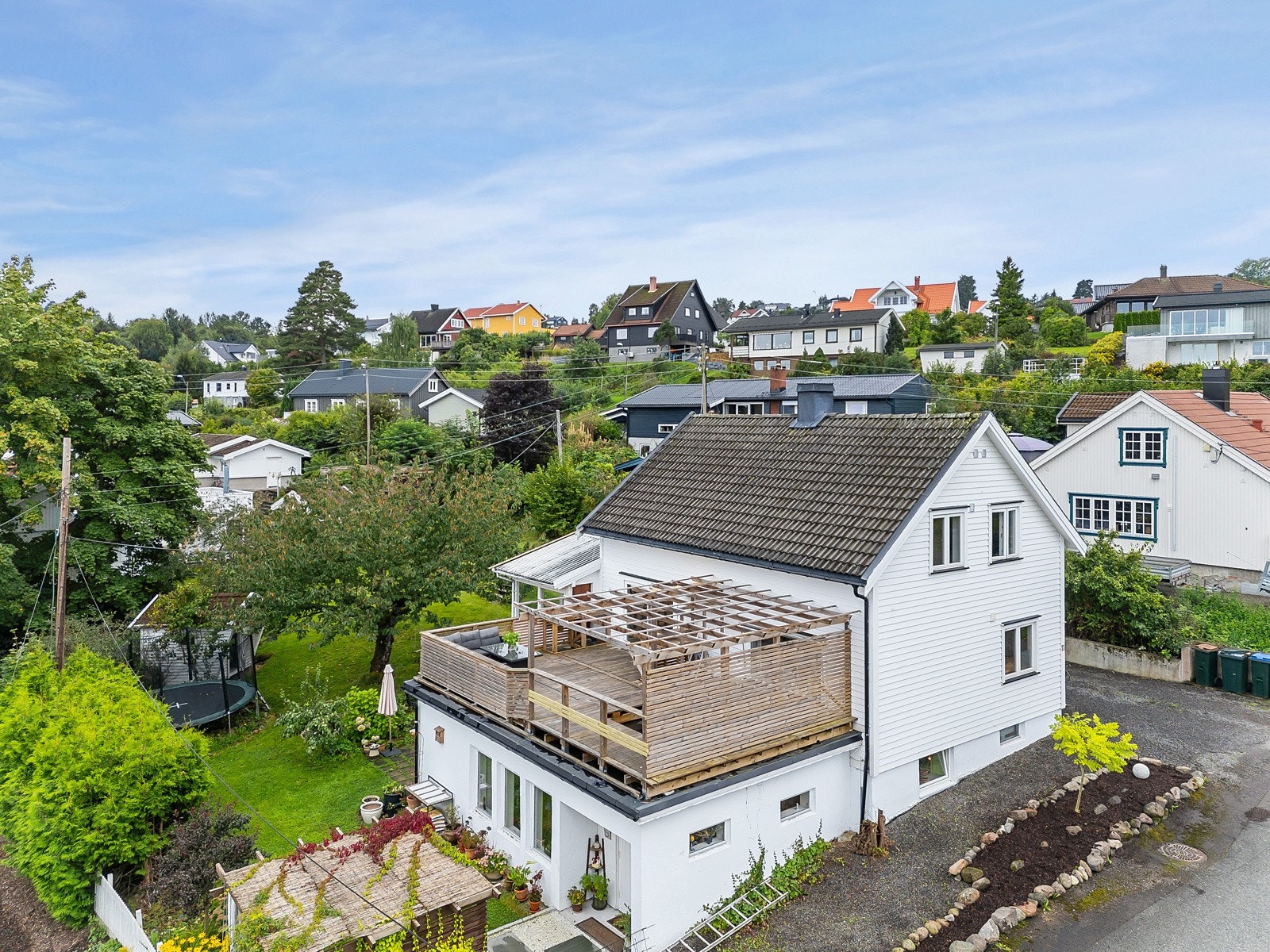 Eneboligen er beliggende svært sentralt oppe "på fjellet" i hvitsteinbakken. Her har man kort vei til både butikk, cafè, skole & barnehage. Hyppige bussavganger i meget kort avstand til boligen Galleribilde