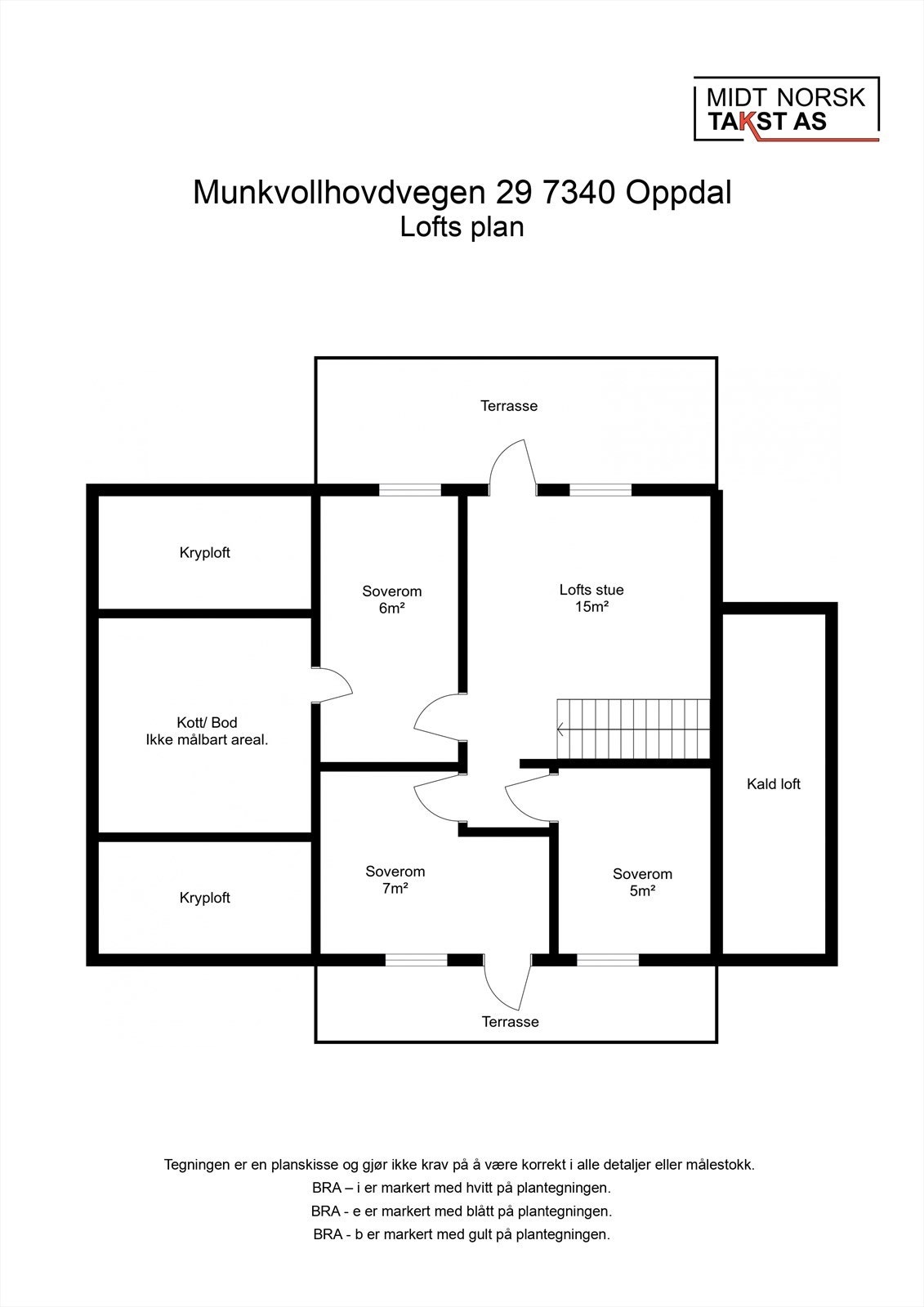 Planskisse loftetasje Galleribilde
