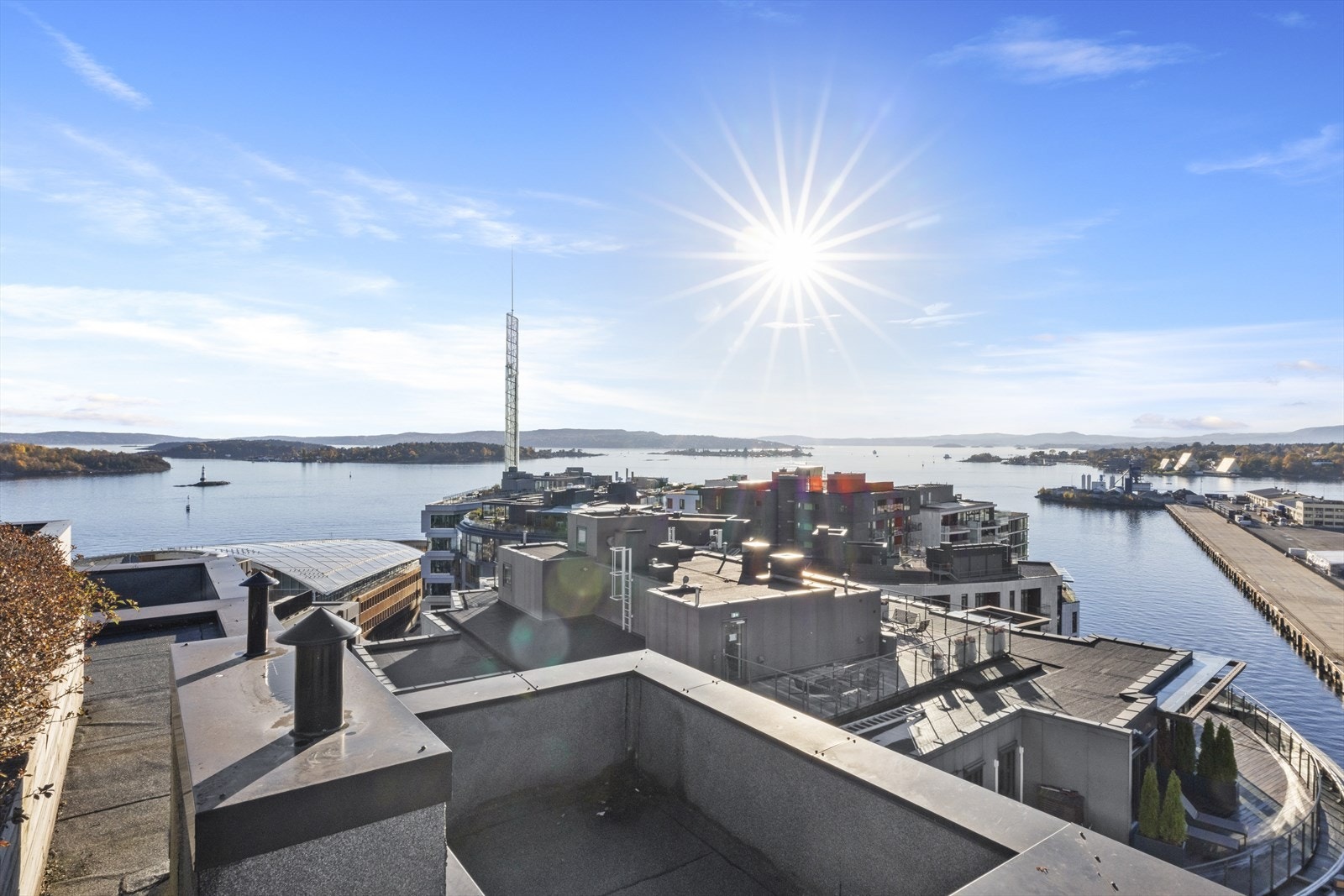 Herfra er det uhindret utsikt mot innseilingen til Oslo. Galleribilde