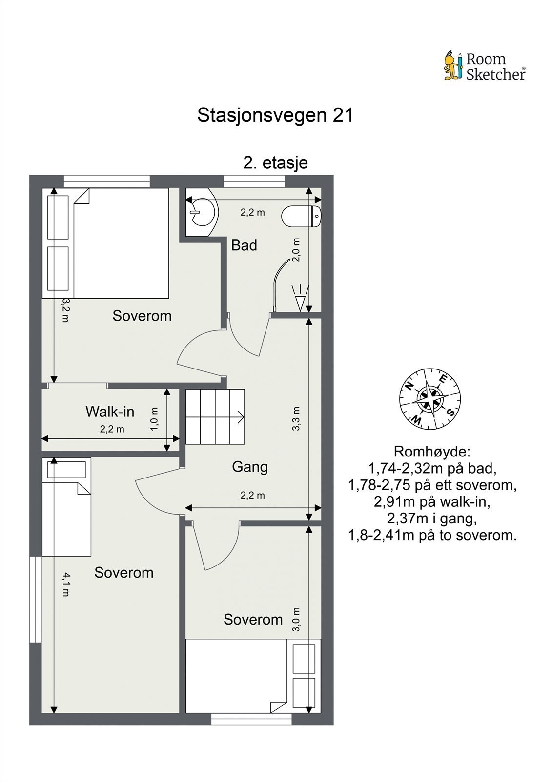 Plantegning: 2. etasje. Galleribilde