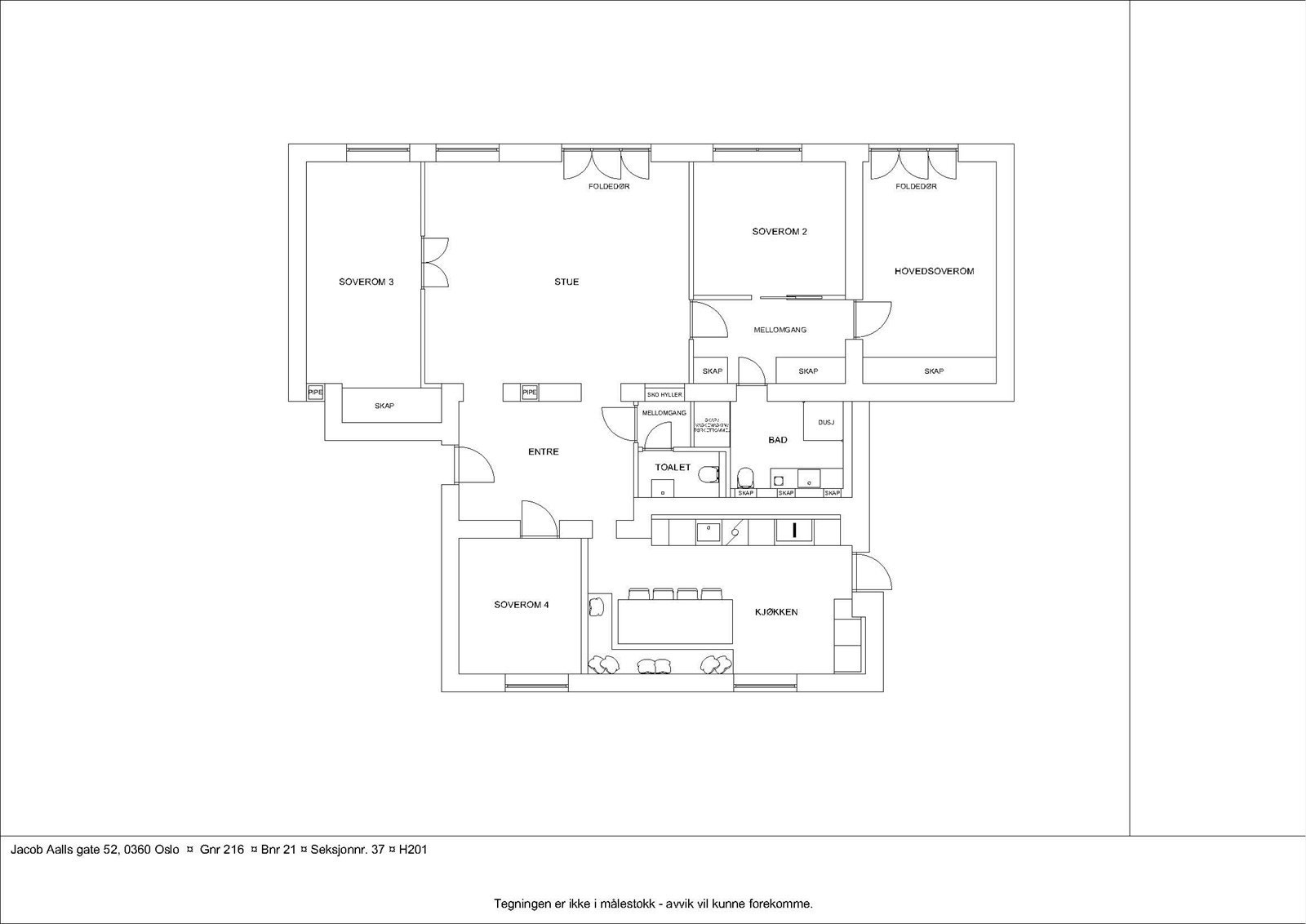 Plantegning 2. etg. - alternativ løsning 1 Galleribilde