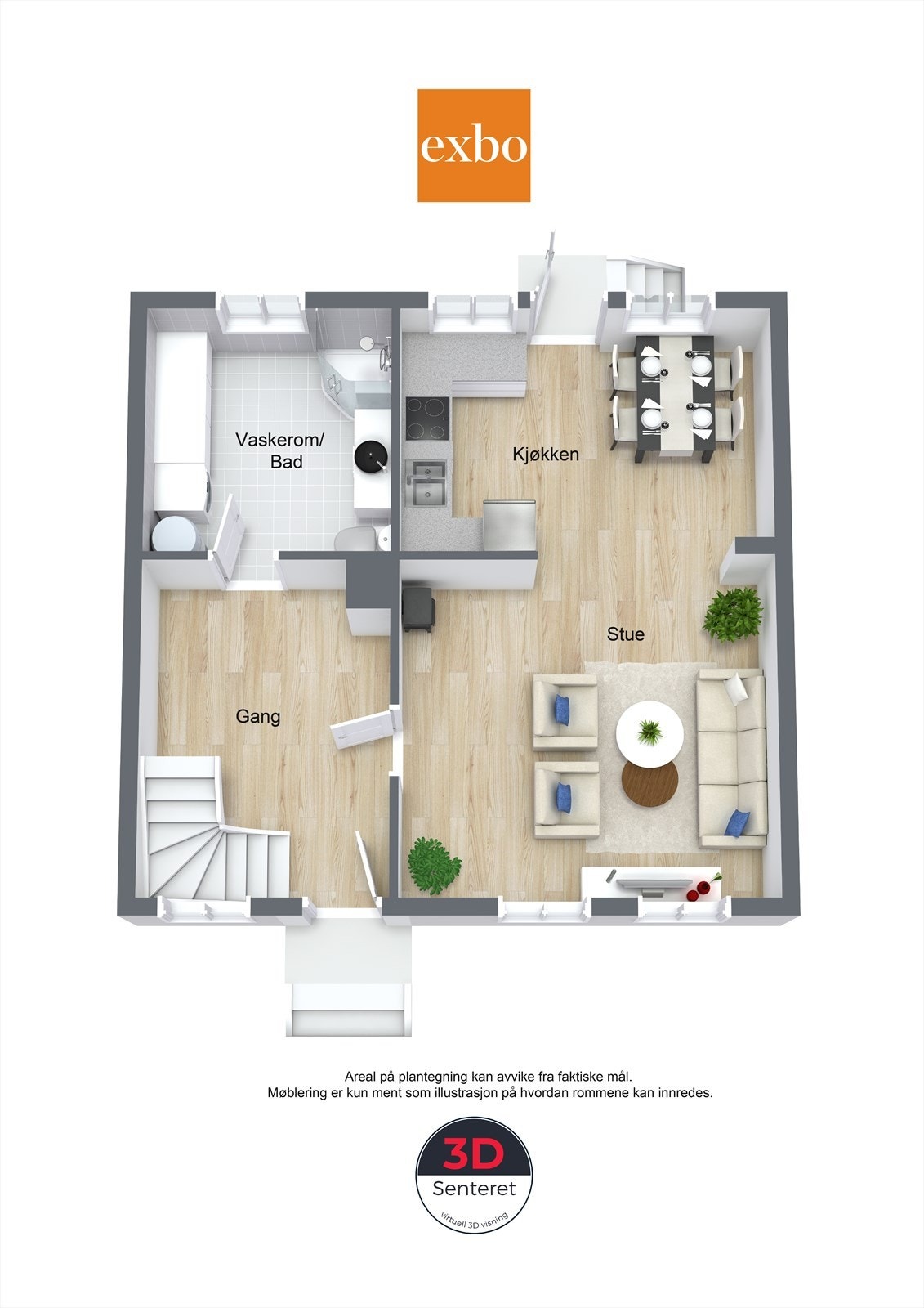 Plantegning 1.etg Galleribilde