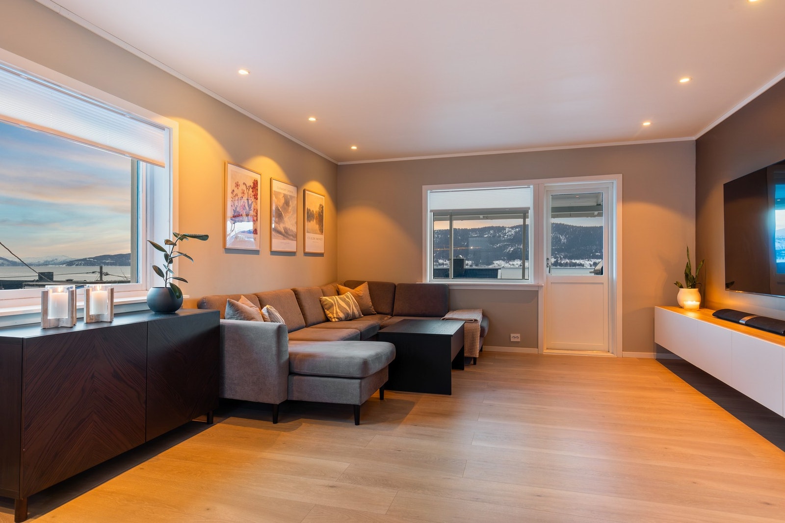 Utgang til terrasse fra stuen Galleribilde