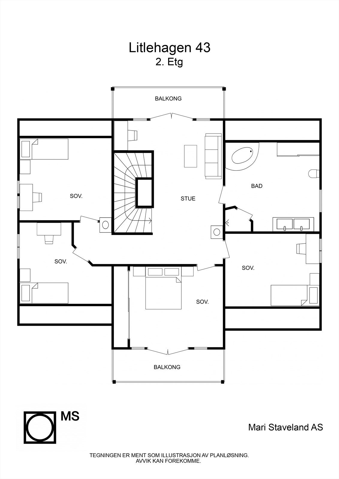 Plantegning 2. etasje Galleribilde