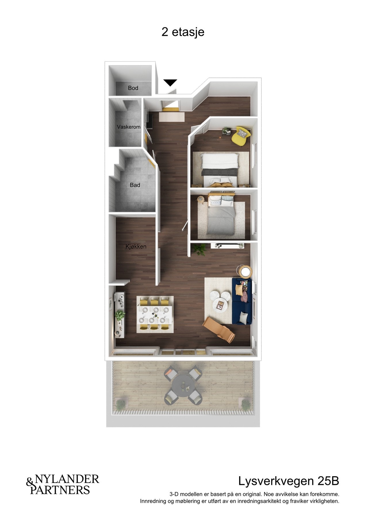 3D plantegning. Galleribilde