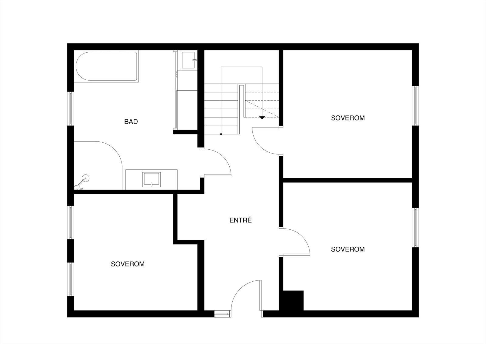 Plantegning 1 etasje. Galleribilde