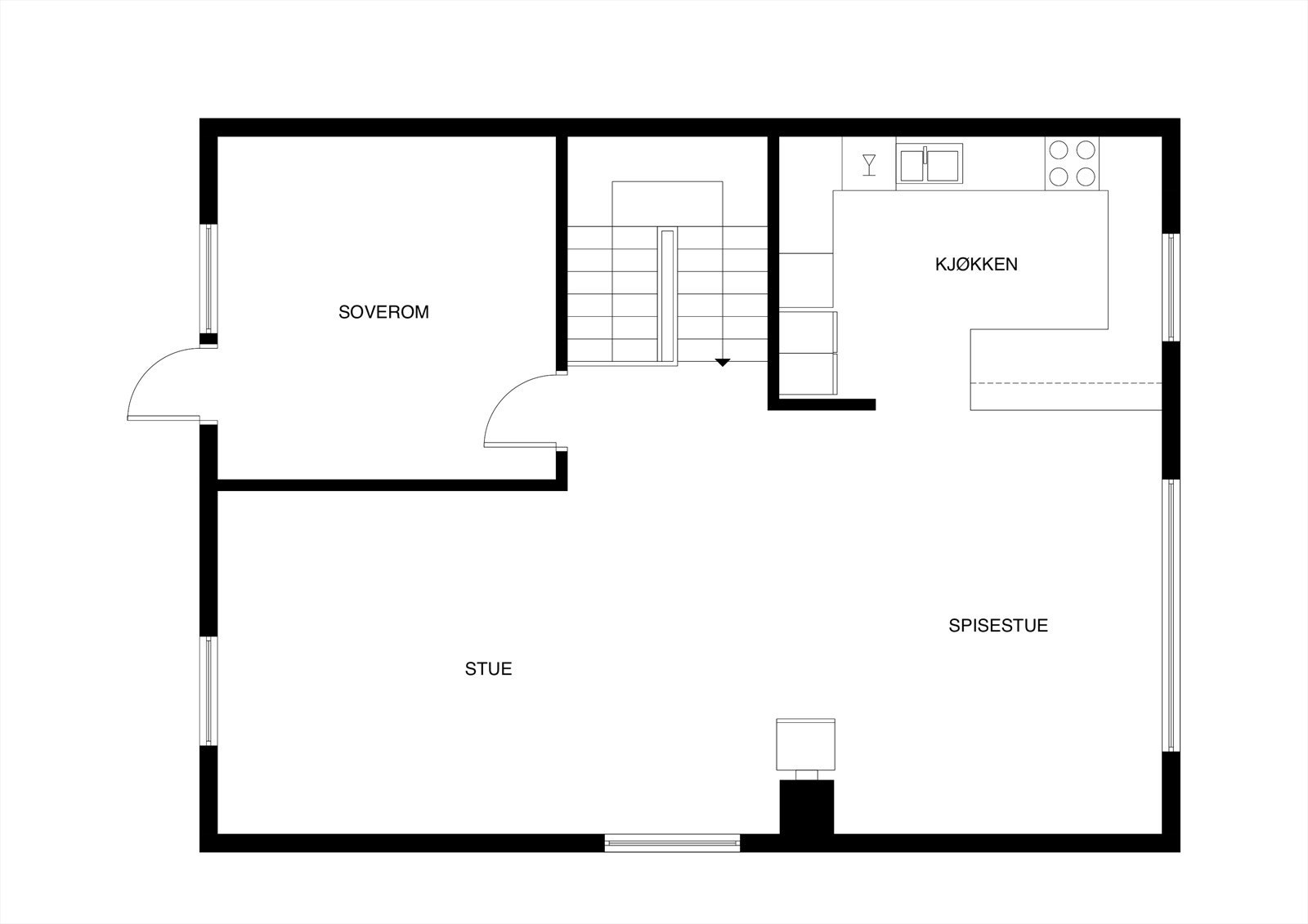 Plantegning 2 etasje. Galleribilde