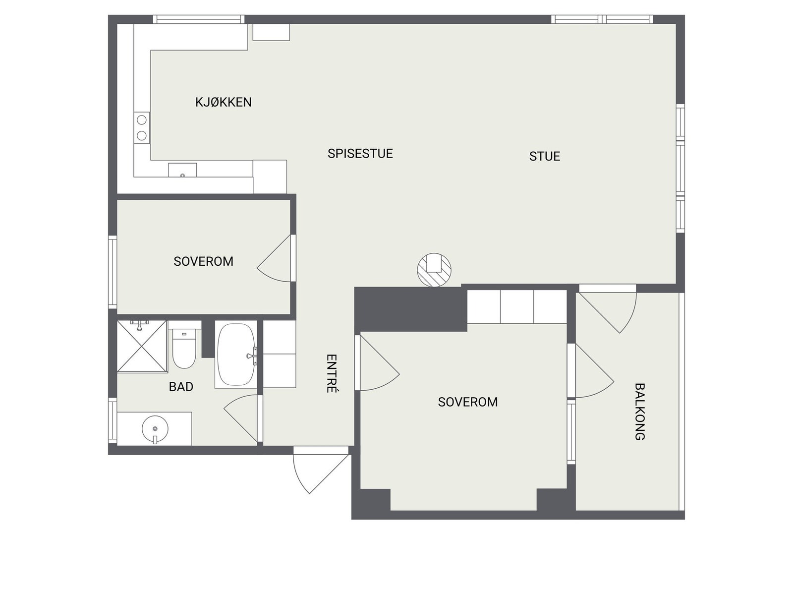 Plantegning Galleribilde