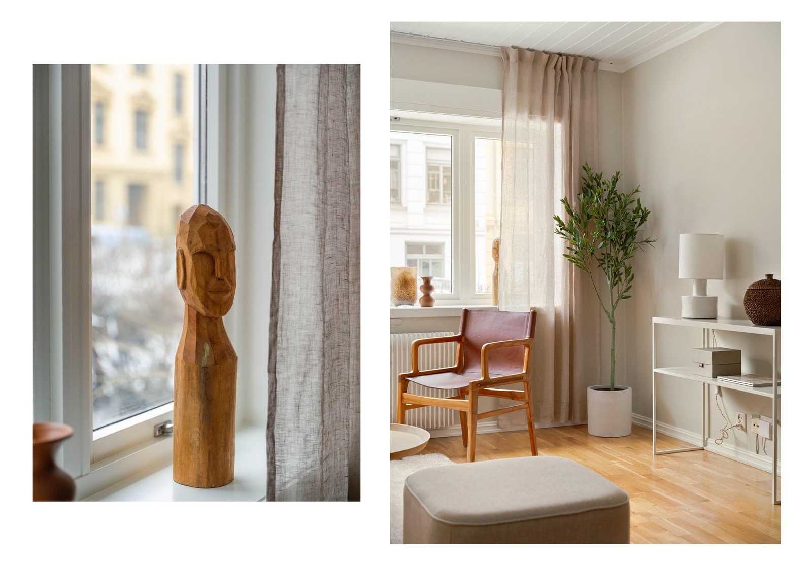 Klassiske detaljer, som god takhøyde og dype vinduskarmer, gir en fin romfølelse. Galleribilde