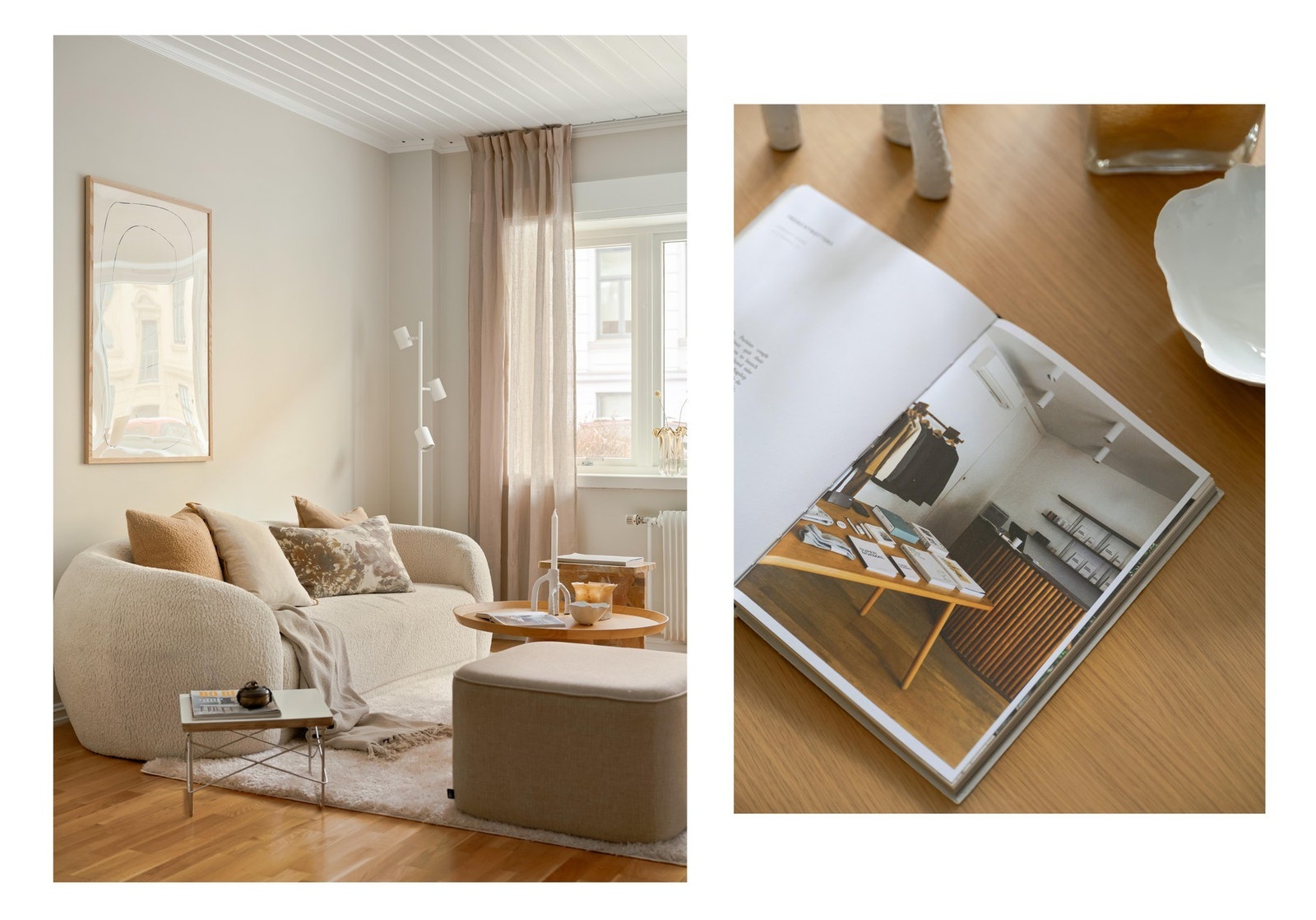 Det er god plass til å innrede med stor sofagruppe. Galleribilde