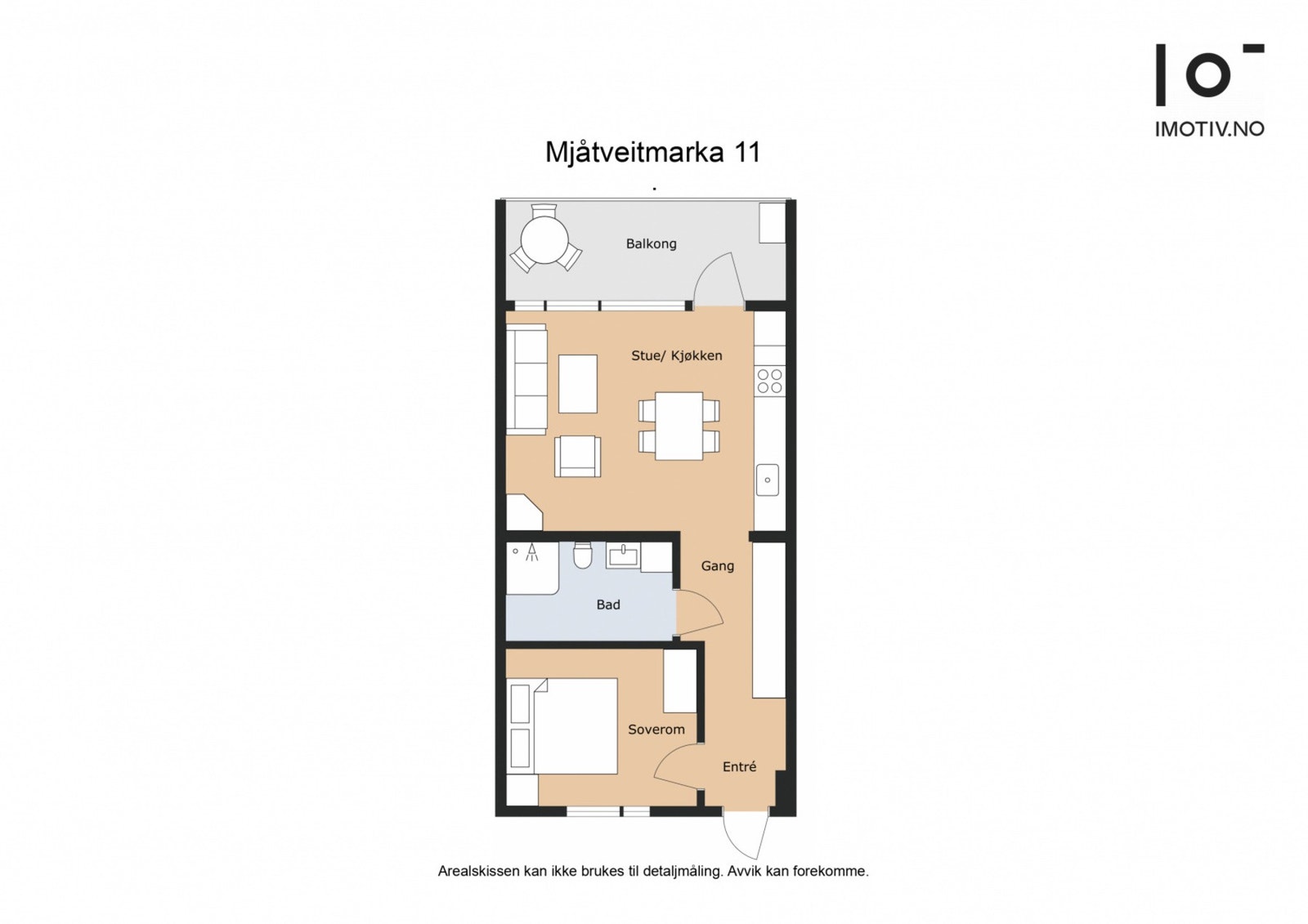 Platntegning | Areal: 46 kvm (BRA-i) Galleribilde