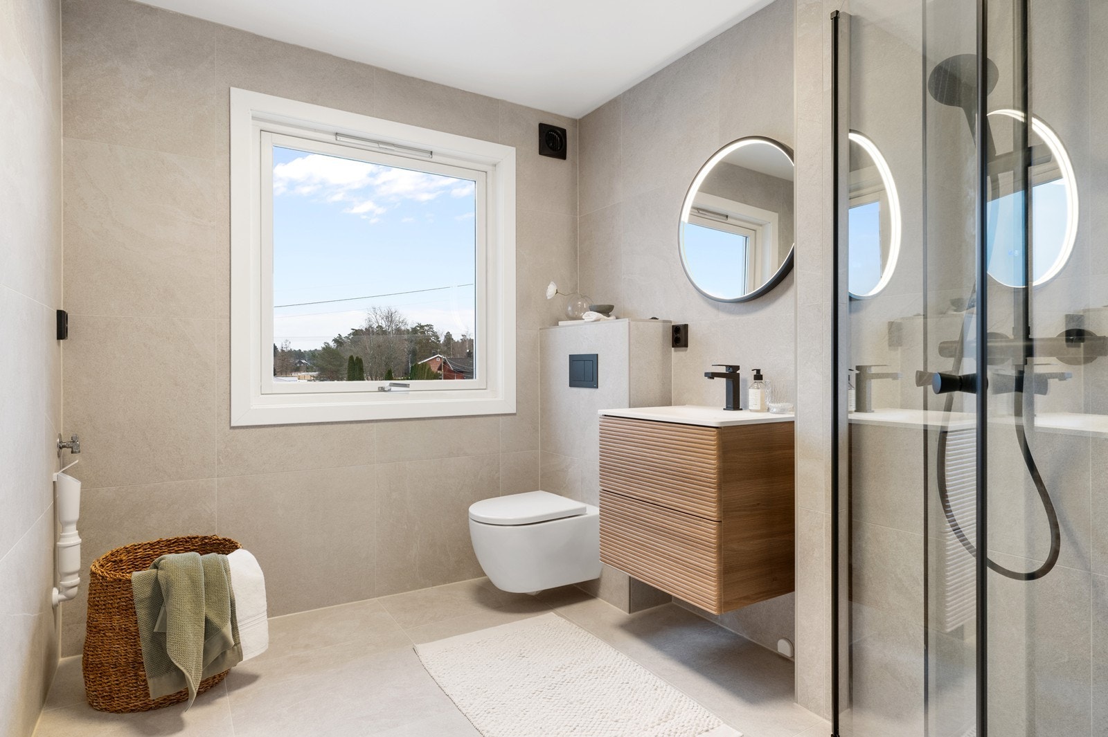 Baderom som er totalrenovert i 2025 Galleribilde