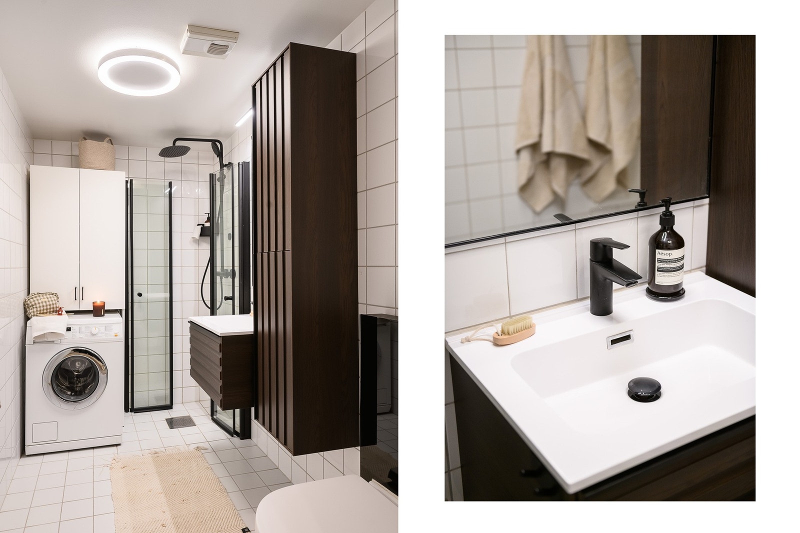 Det delikate badet er oppgradert med nytt inventar fra 2025. Galleribilde