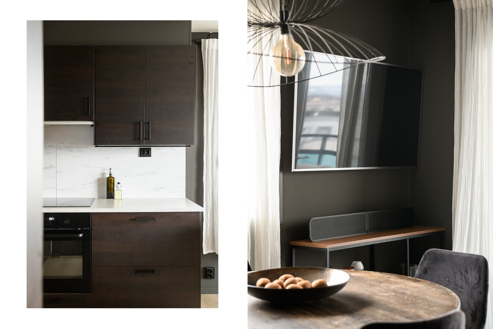 Den åpne løsningen med stuen skaper en sosial setting. Galleribilde