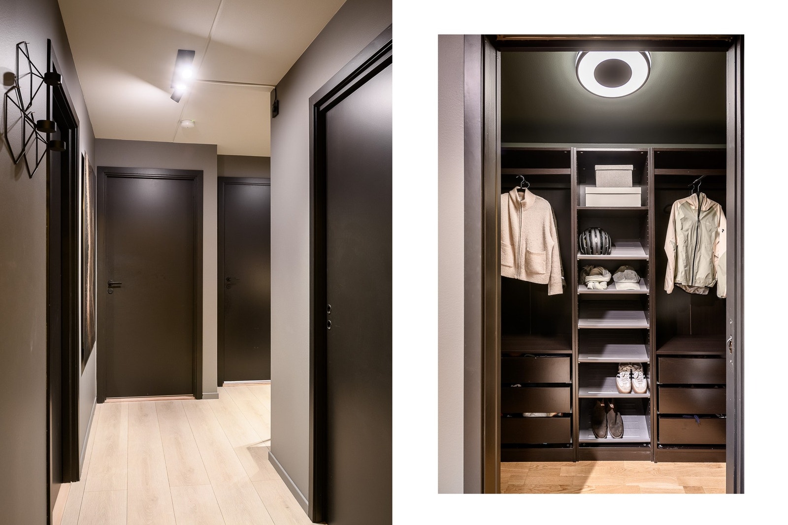 Romslig entré med omkledningsrom. Galleribilde