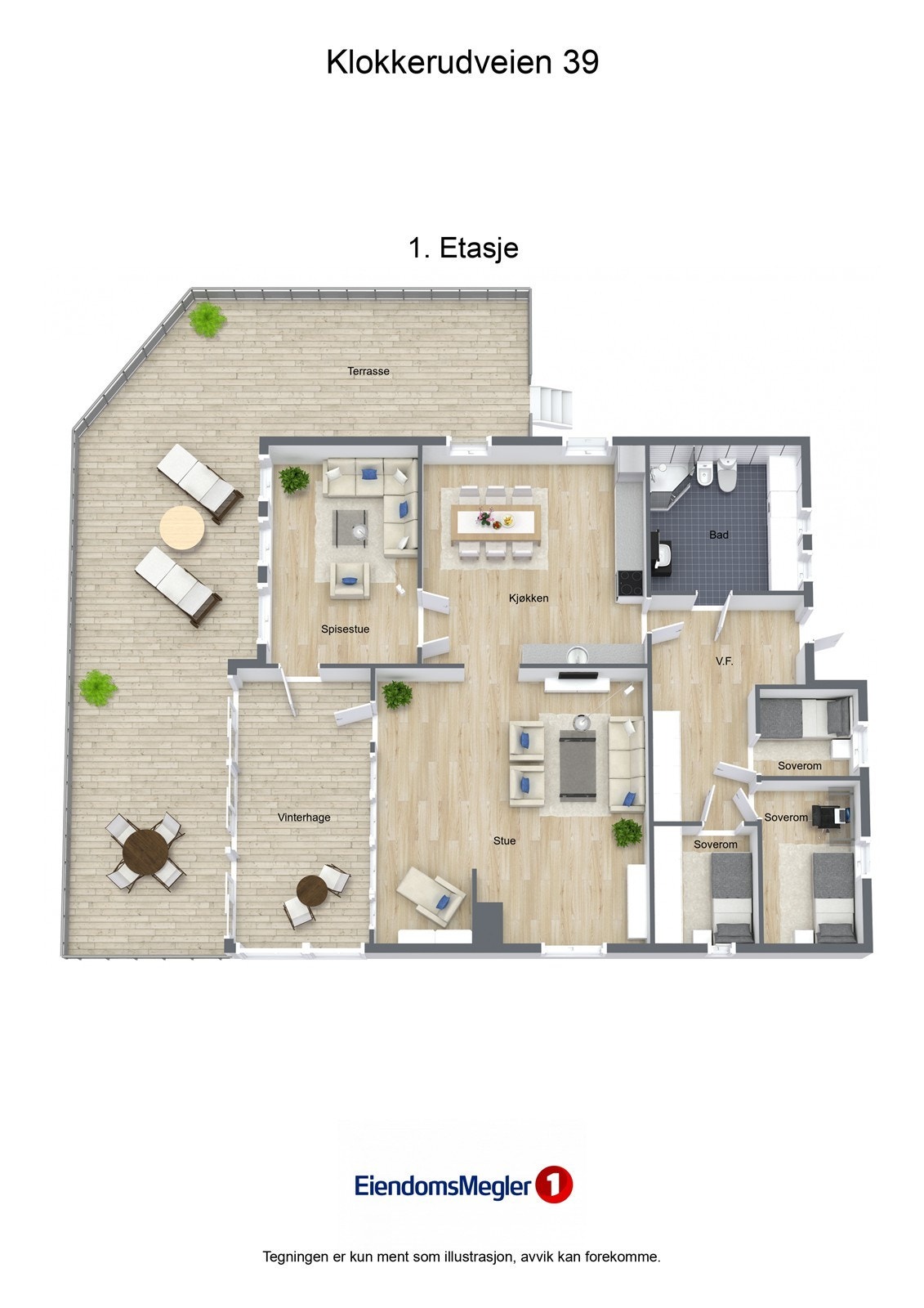 Plantegning for hytta Galleribilde