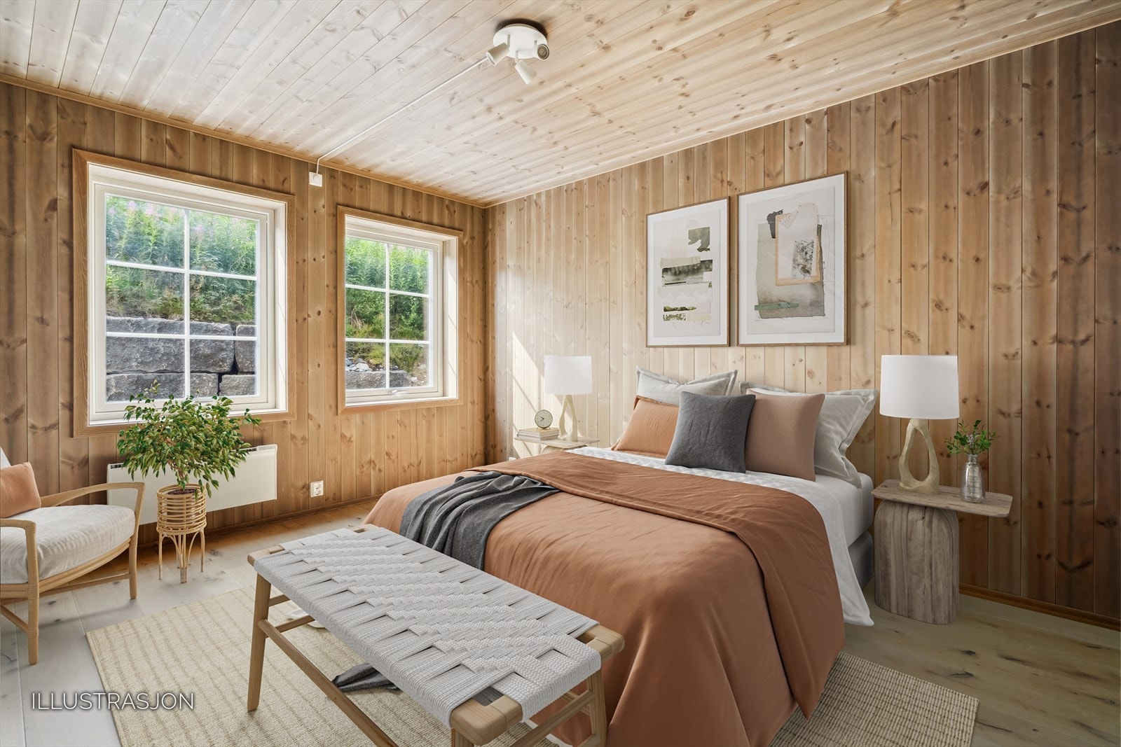 Leiligheten har 3 gode soverom. (Illustrert bilde). Galleribilde