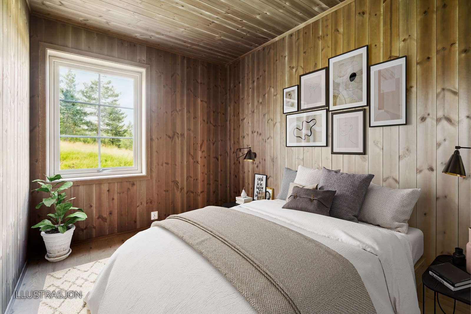 Soverom. (Illustrert bilde). Galleribilde