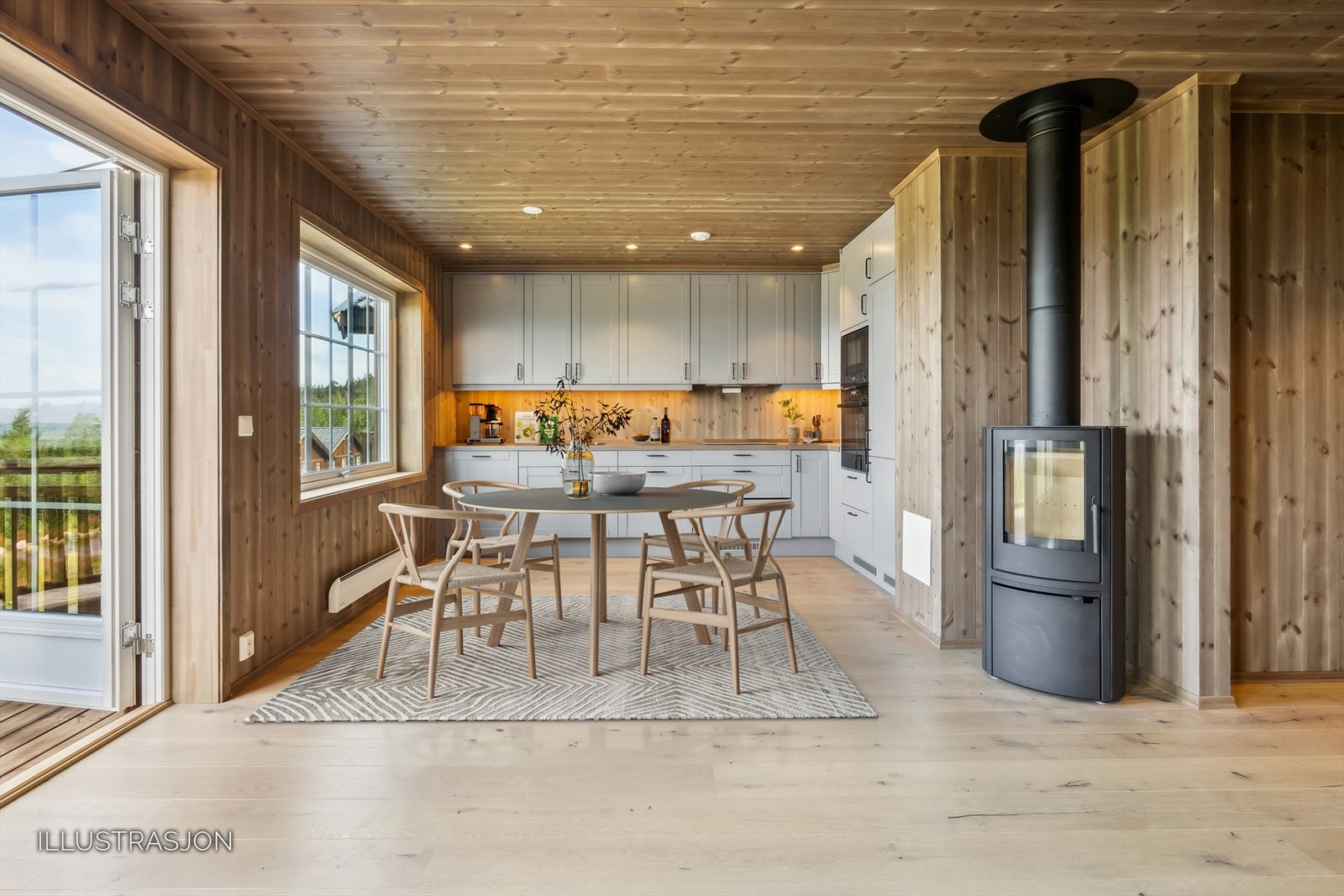 Det er levert kjøkken fra Epoq med integrerte hvitevarer fra kjente leverandører. (Illustrert bilde). Galleribilde