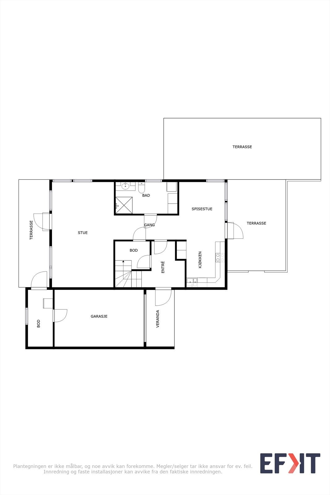 Plantegning 1. etasje Galleribilde