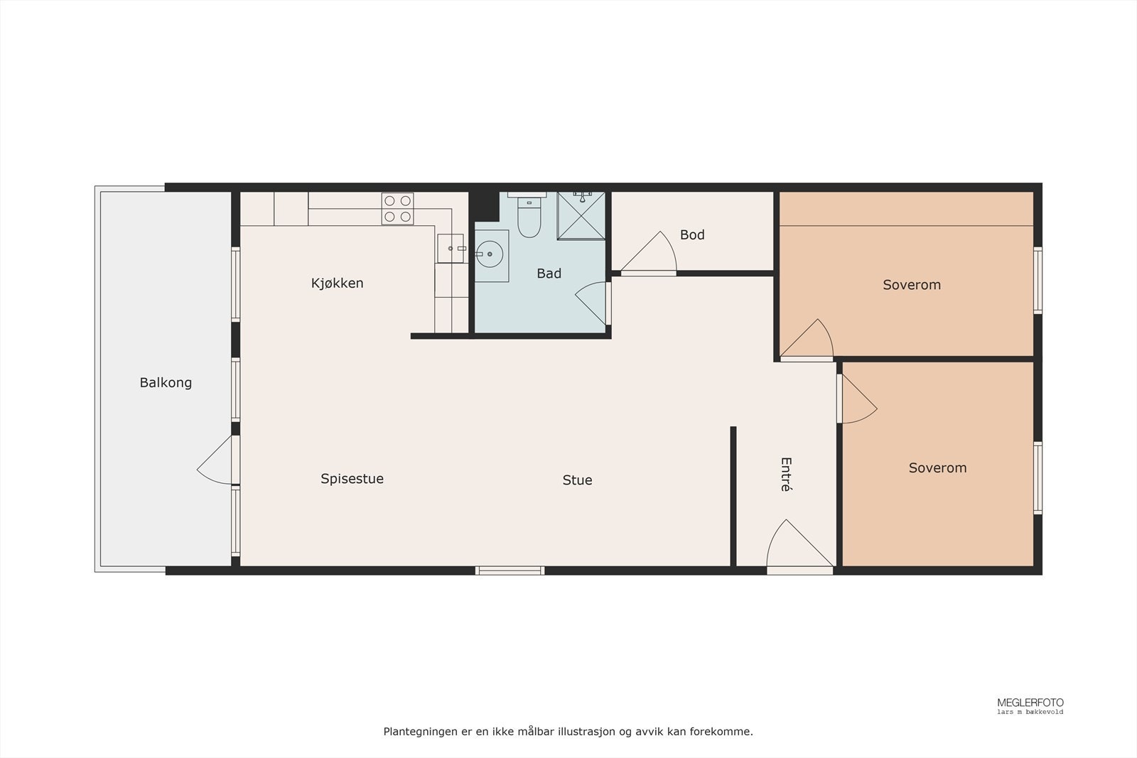 Planskisse av Børresensveg 2A. Galleribilde