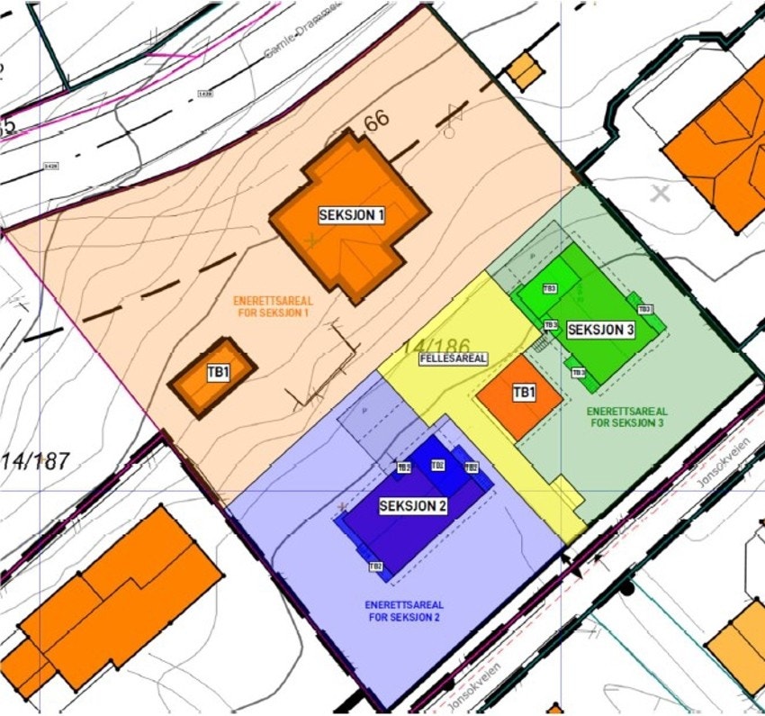 Vedtektsfestet oppdeling av fellestomt Galleribilde