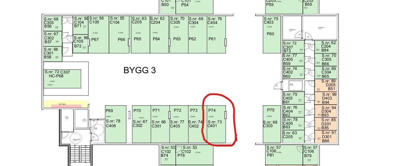 Parkering med elbillader, mulighet for å kjøpe en ekstra parkeringsplass. Galleribilde