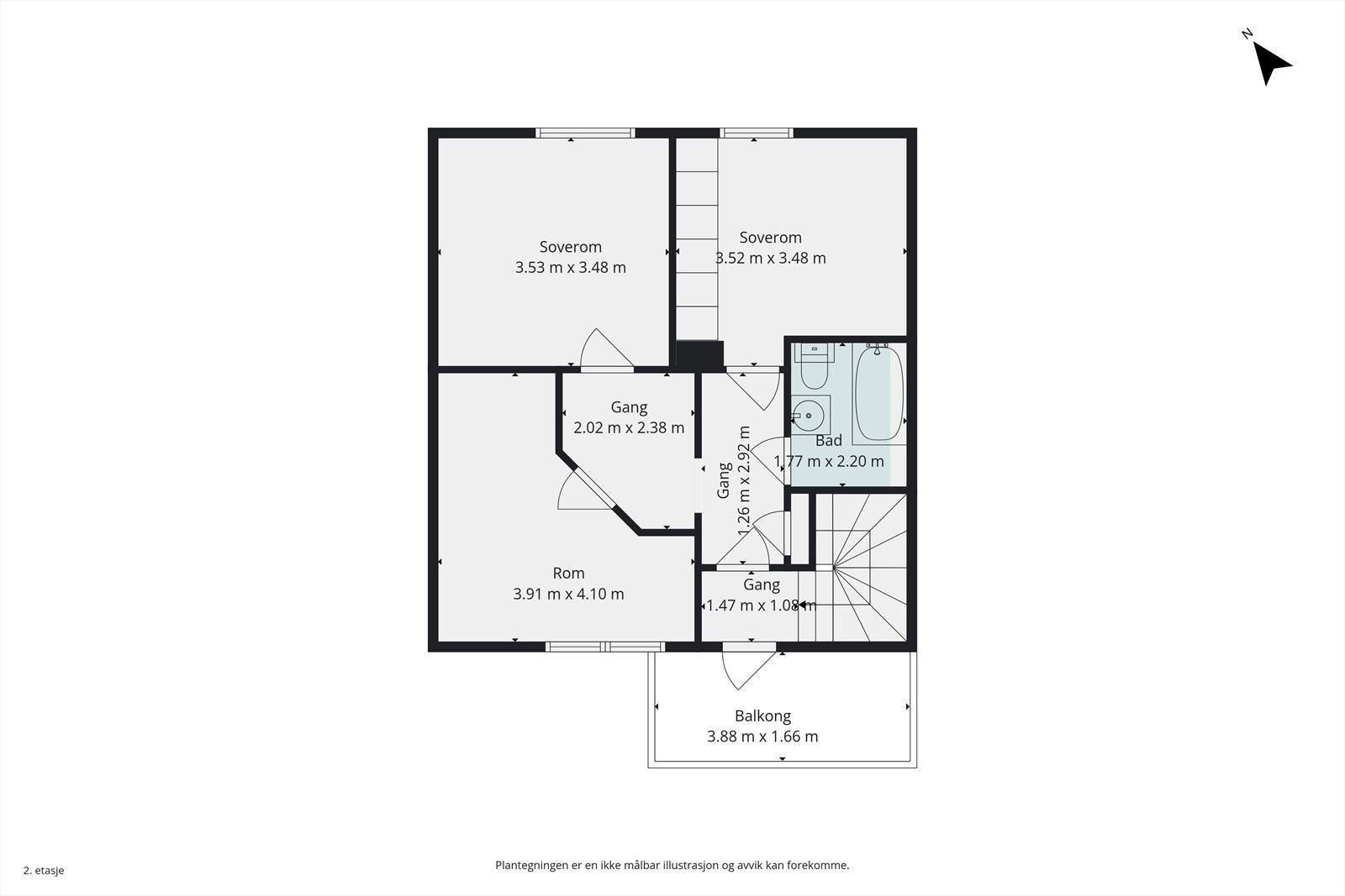 Plantegning 2.etasje. Galleribilde