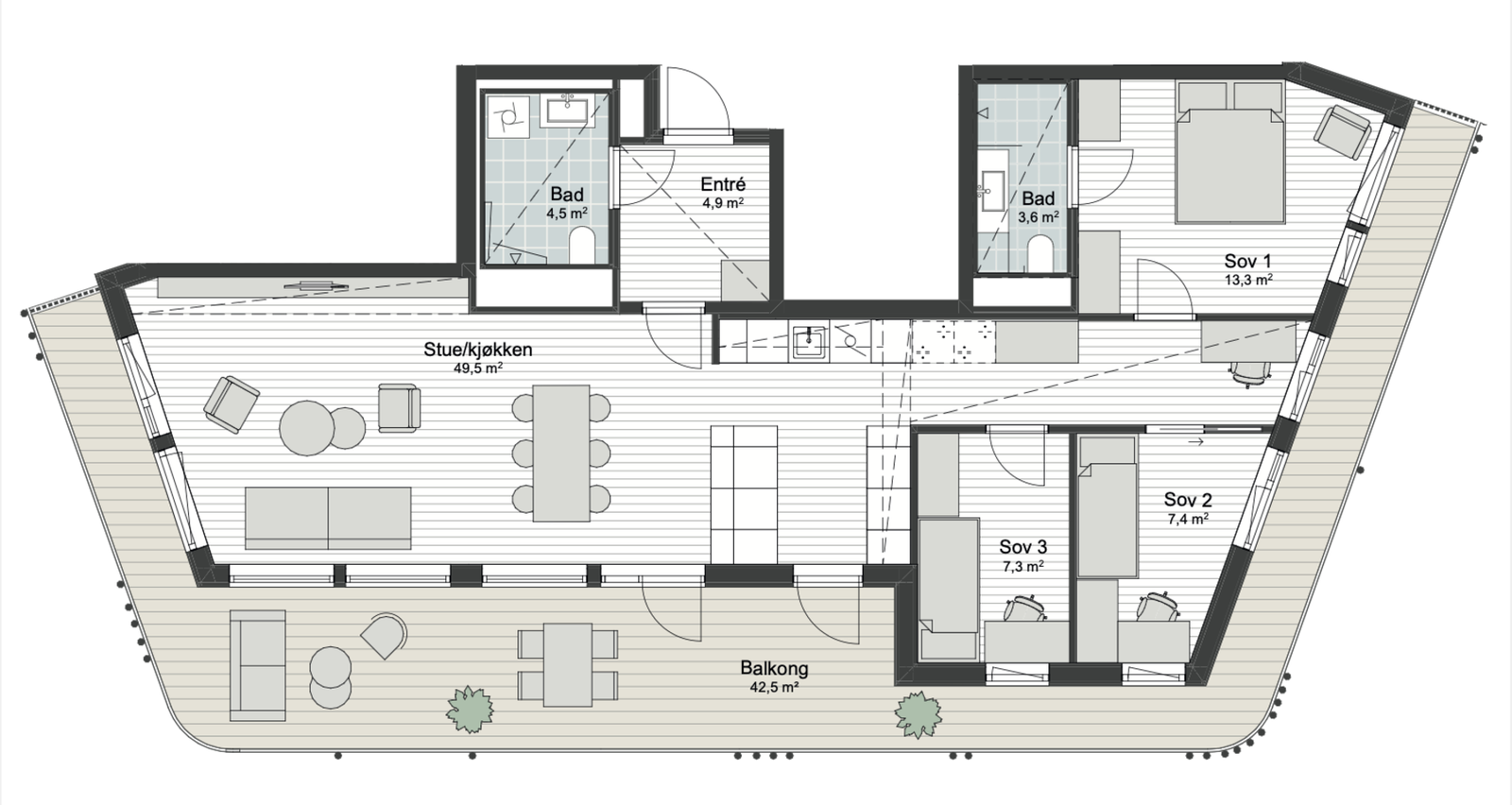 Nå skal vi inn, men først planskisse så du får orientert deg litt før du ser videre. Galleribilde