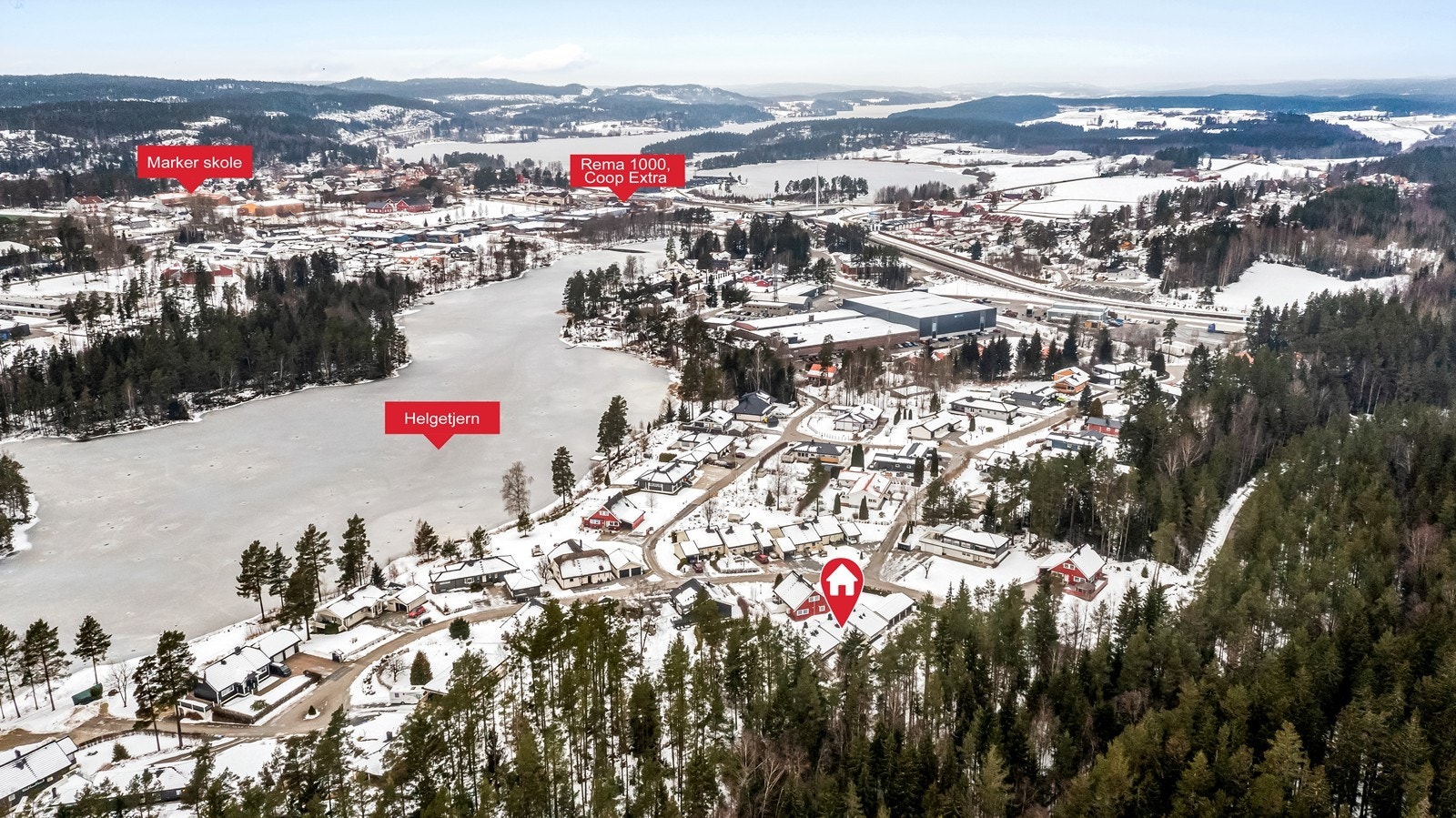 Eiendommen har en sentral beliggenhet med kort avstand til Ørje sentrum. Galleribilde