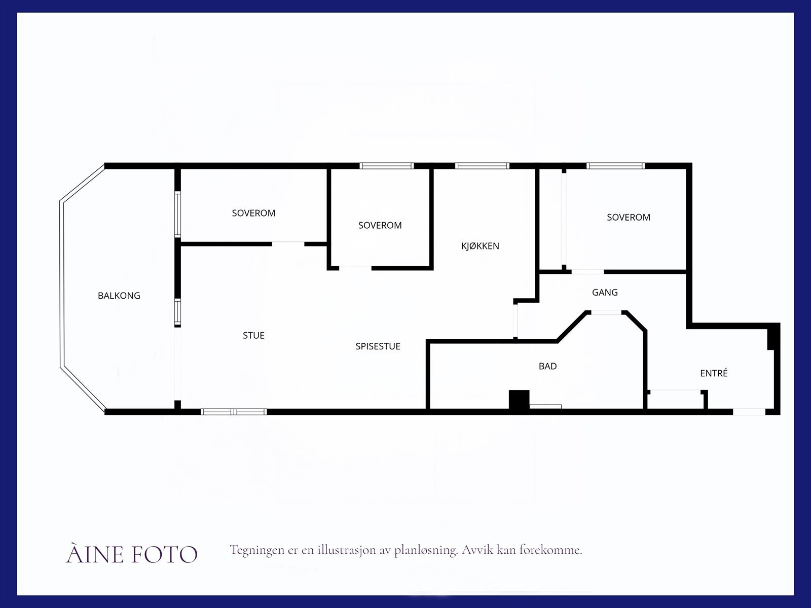 Leiligheten har ca. 86 m² BRA-i, fordelt på 4 rom - en størrelse som er sjelden i området og svært etterspurt. Galleribilde