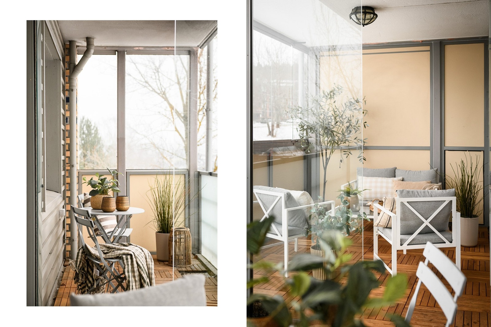 Kombinasjonen av en åpen og en innglasset del gir en fleksibel uteplass med gode solforhold. Galleribilde