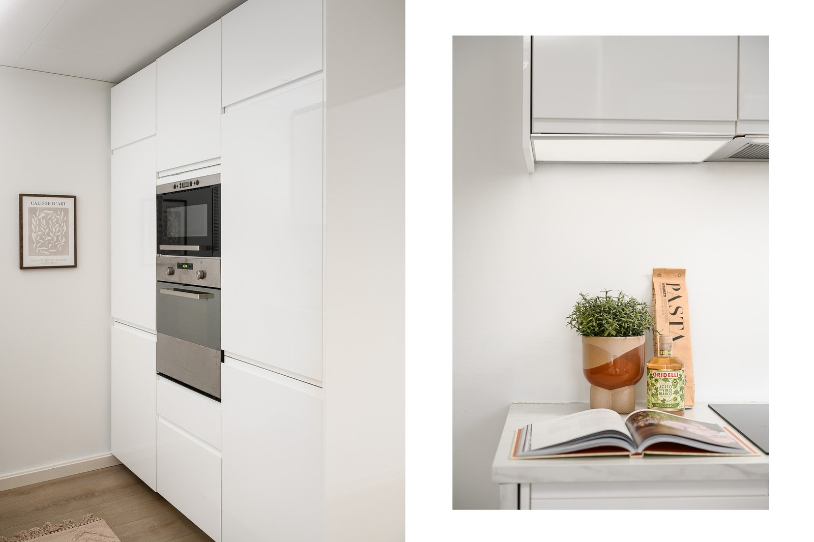 Øvrige hvitevarer er også integrerte: stekeovn, mikrobølgeovn, kjøl/frys og oppvaskmaskin. Galleribilde