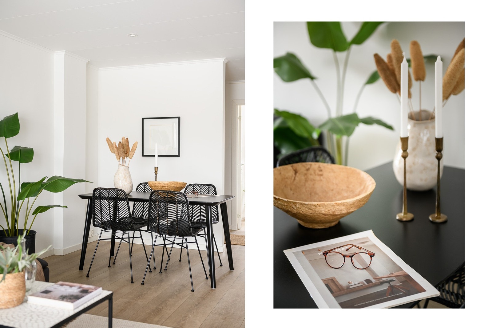 Stuen har god plass til både sofagruppe og en egen spisesone. Galleribilde