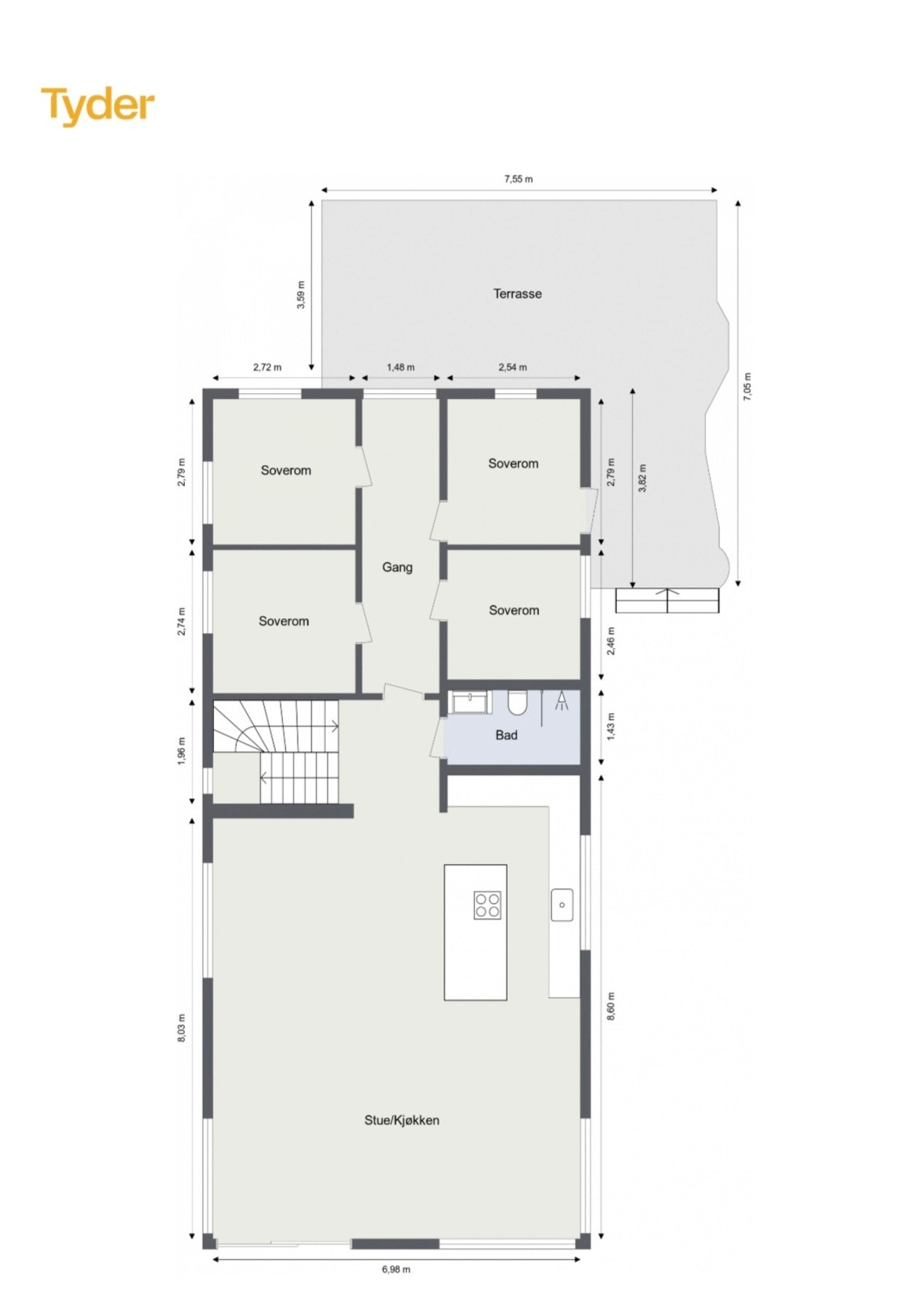 Plantegning 2. etasje. Galleribilde