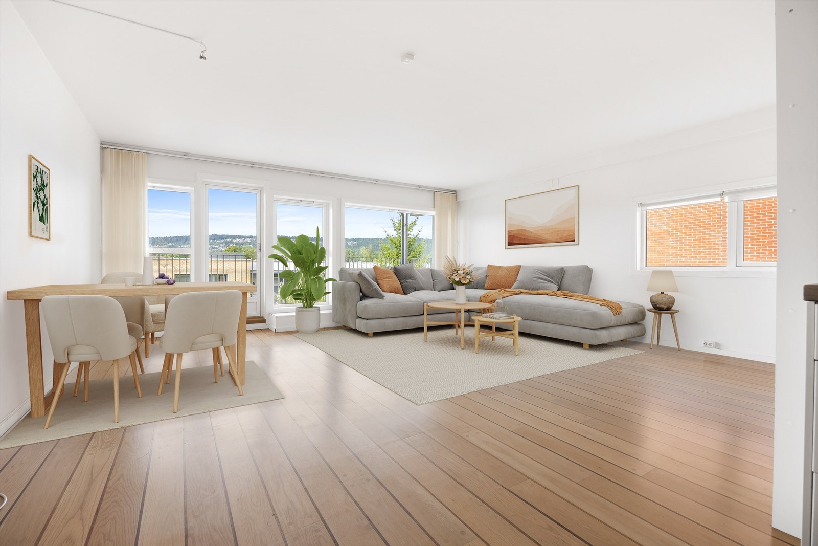 Bildet er digitalt stylet og ment å gi et innblikk i hvordan boligen kan innredes. Galleribilde