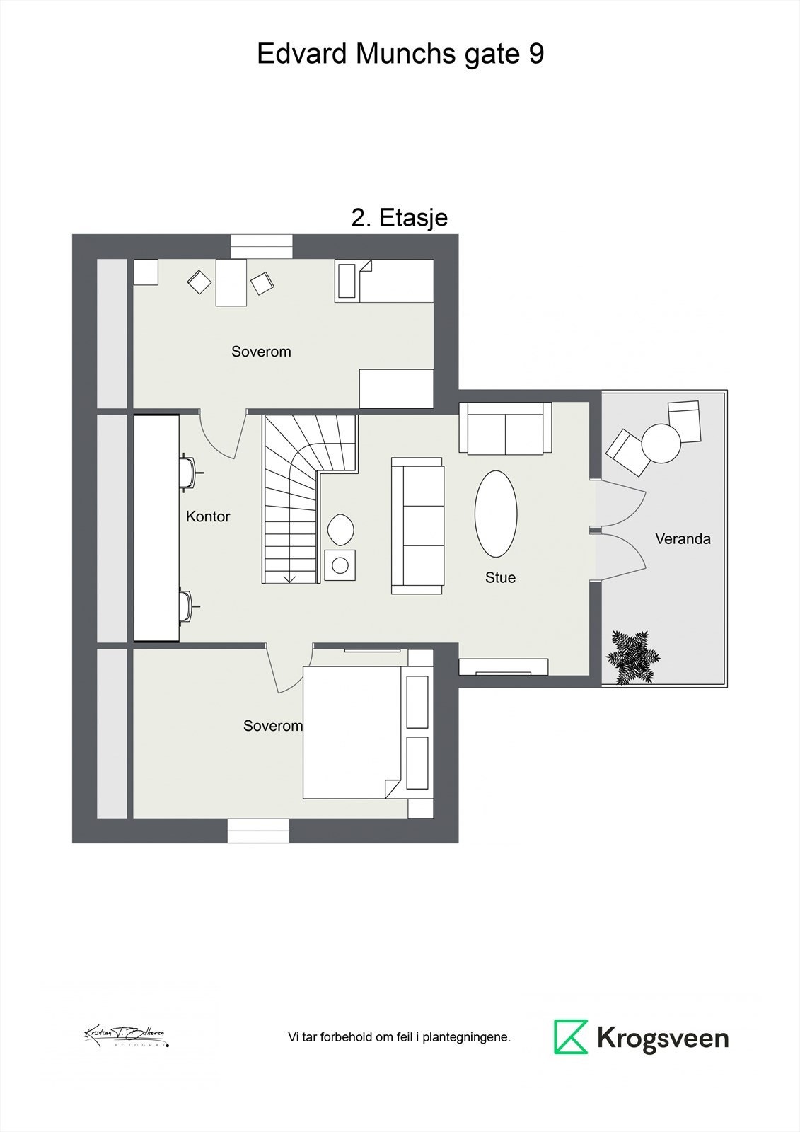 Edvard Munchs gate 9 - Plantegning 2. etasje Galleribilde