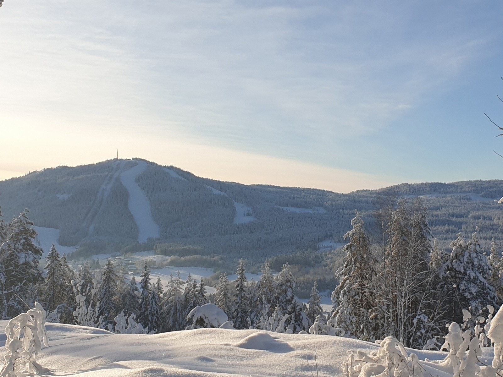 Bilde fra selger. Tatt noen hundrede meter nord for boligen på vei til Klopptjern. Galleribilde