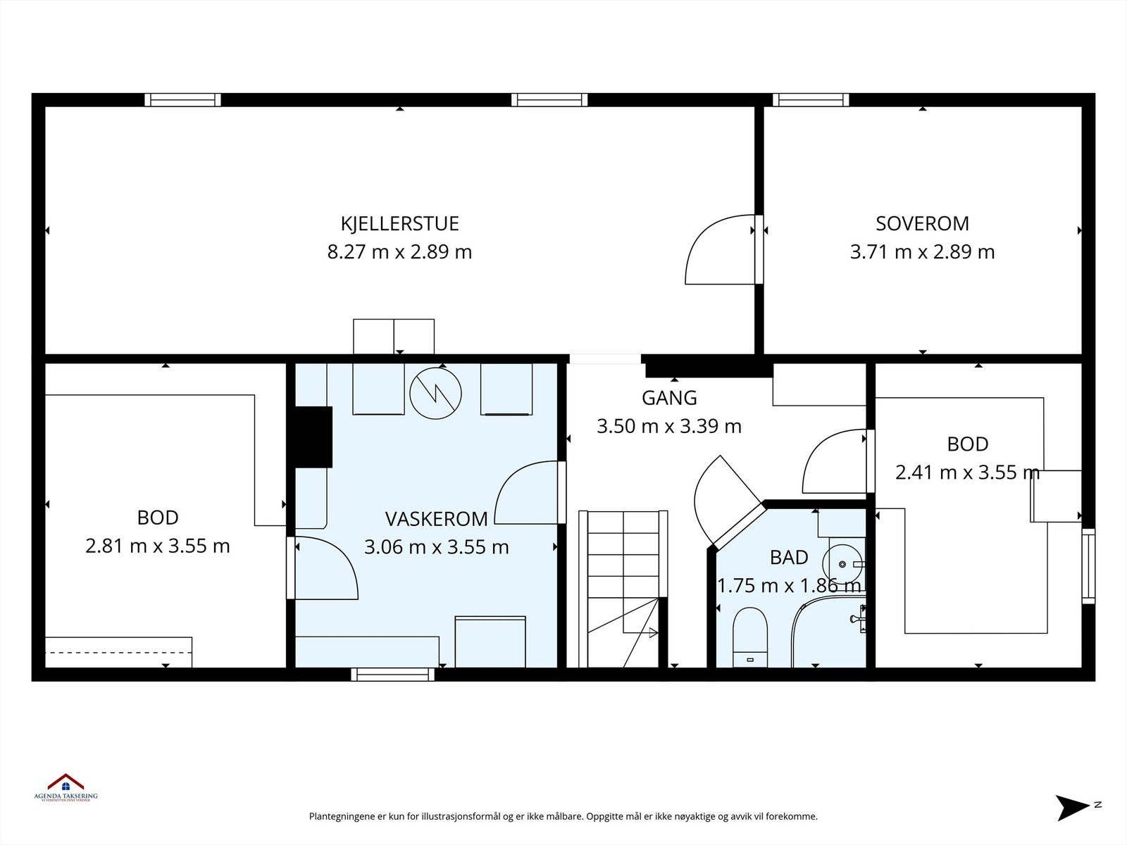 Plantegning underetasje Galleribilde