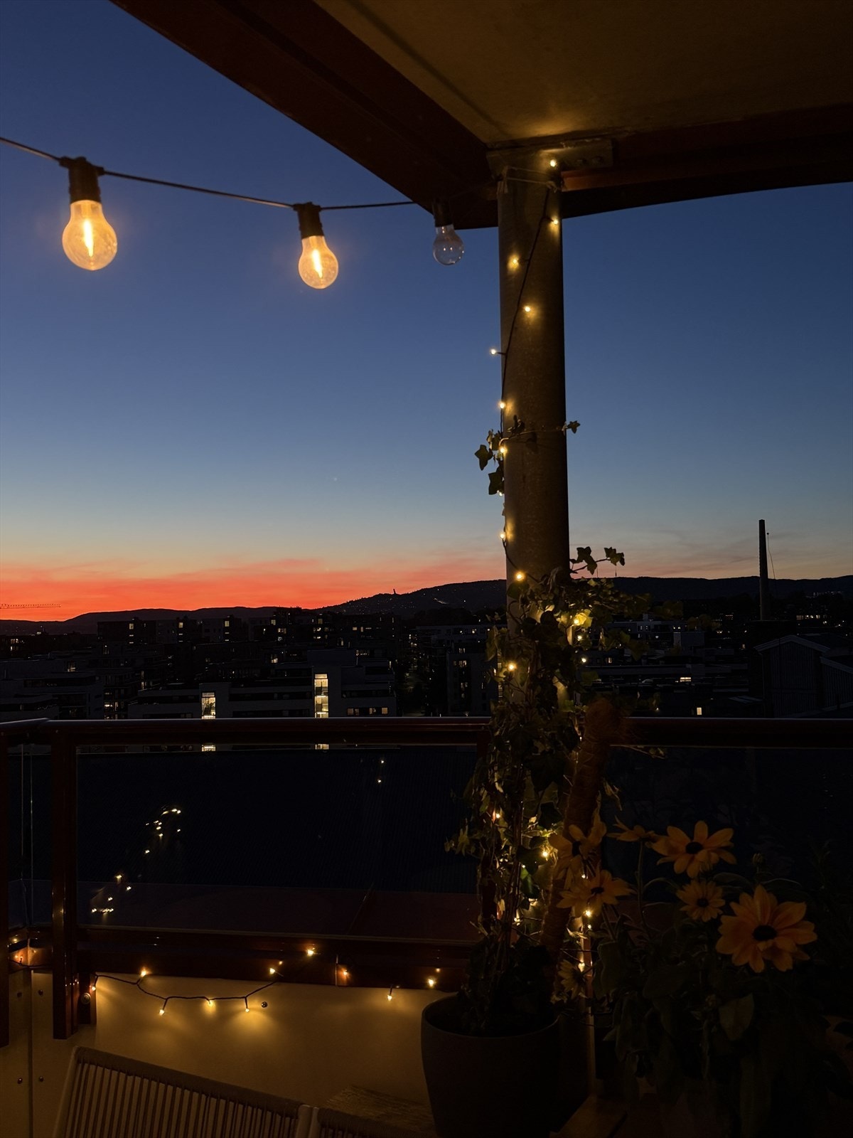 Her kan du nyte hyggelig selskap mens du ser solen går ned bak Holmenkollen Galleribilde