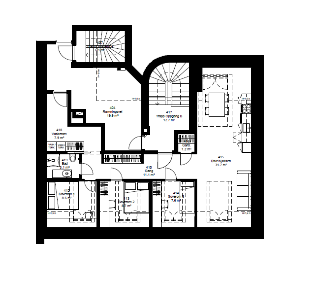 Plantegning leilighet C Galleribilde
